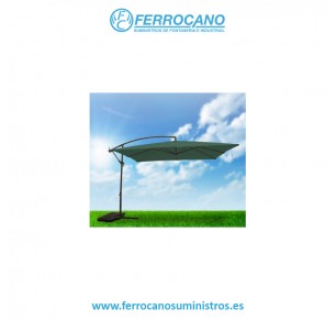 PARASOL ALUMINIO LATERAL CUADRADO 3 METROS VERDE NATUUR