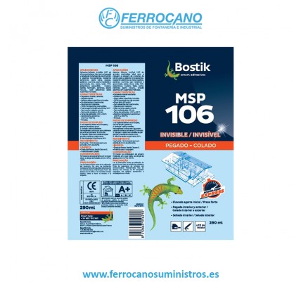 ADHESIVO SELLADOR POLIMERO BOSTIK MS-106 TRANSPARENTE 290ML