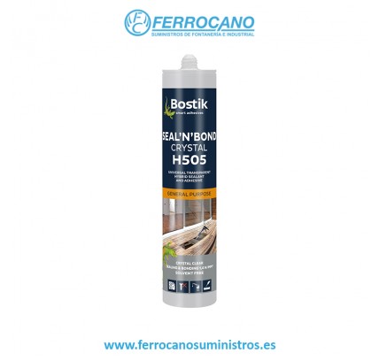 ADHESIVO SELLADOR POLIMERO BOSTIK MS-106 TRANSPARENTE 290ML