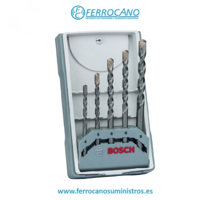 JUEGO BROCAS BOSCH PIEDRA/HORMIGON X-PRO 5UDS