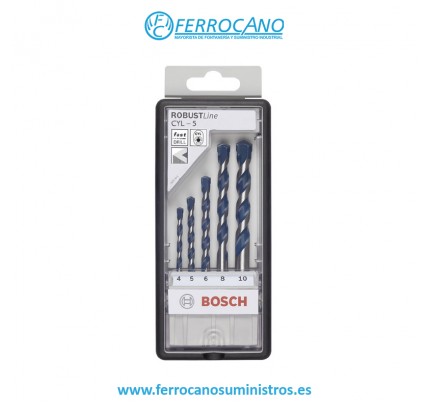 JUEGO BROCAS BOSCH GRANITO/HORMIGON ROBUSTLINE 5UD