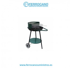 BARBACOA CARBON REDONDA Ø 46 CM RUEDA METALICA NATUUR