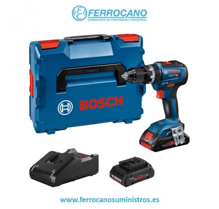TALADRO ATORNILLADOR BOSCH GSB 18V-55 + 2 BAT 4AH + L-BOXX