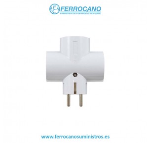 CLAVIJA TRIPLE SCHUKO 16A INTERIOR PORCELANA 01315
