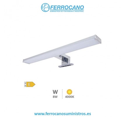 APLIQUE ESPEJO BAÑO LED LAKSA 8W LUZ NEUTRA 4000K