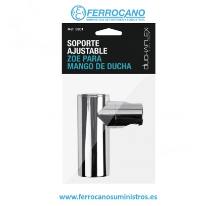 SOPORTE AJUSTABLE DUCHAFLEX ZOE PARA MANGO DE DUCHA CROMO 3201