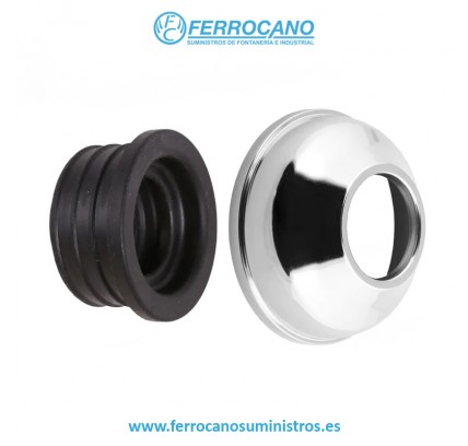 KIT JUNTA UNIÓN METAL-PVC PARA SIFÓN DUCHAFLEX 40-32 MM CROMO 8365