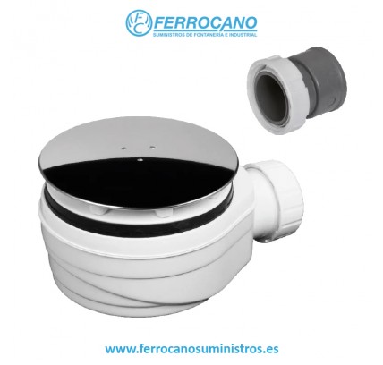 VÁLVULA DUCHA CON RACOR DUCHAFLEX 120MM TAPA INOX 6000