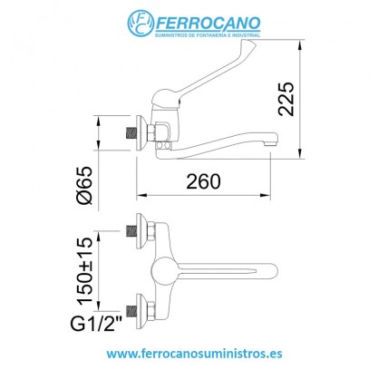 MONOMANDO FREGADERO GERONTOLOGICO PAMAN URBAN CLEVER CROMO 97975