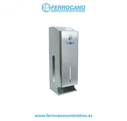 DISPENSADOR PAPEL NOFER 2 ROLLOS BLANCO 05101.W