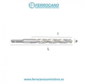 BROCA HEPYC HSS INSERCION EXAGONAL 1/4' 4MM 1501