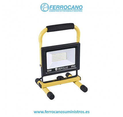 PROYECTOR LED HEPO CON SOPORTE SUELO 30W 6000K
