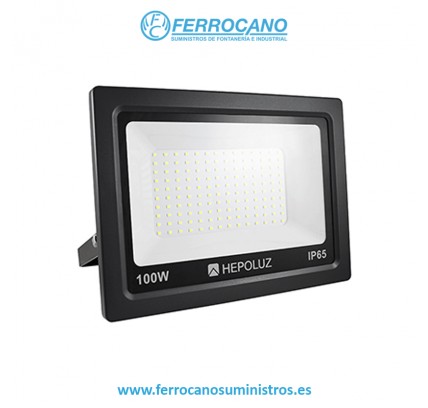 PROYECTOR LED HEPO PARED 100W 6000K HOME NEGRO