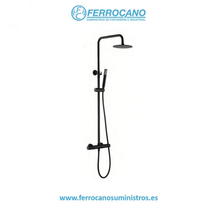 COLUMNA DUCHA TERMOSTATICA IMEX LINE NEGRO BTD038/NG