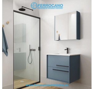 CONJUNTO MUEBLE BAÑO VISOBATH AQUA 60CM 2 CAJONES + LAVABO FLAT AVIO 72096