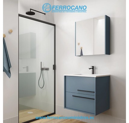 CONJUNTO MUEBLE BAÑO VISOBATH AQUA 60CM 2 CAJONES + LAVABO FLAT AVIO 72096