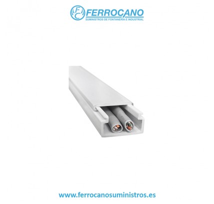 CANALETA HEPO ADHESIVA 20X10MM X 2 METROS BLANCO 16108