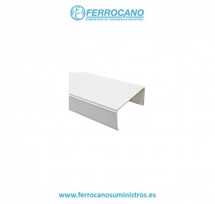 TAPA CANALETA HEPO AIRE ACONDICIONADO 100X60MM X 2 METROS BLANCO 16204
