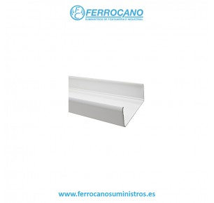 TAPA CANALETA HEPO AIRE ACONDICIONADO 100X60MM X 2 METROS BLANCO 16204