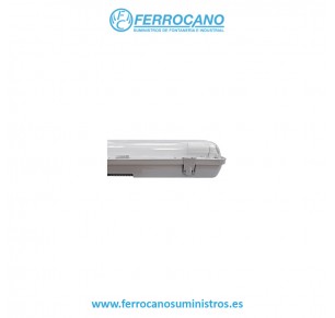 PANTALLA ESTANCA HEPO LED CON TUBO 2X9W 6000K 43484