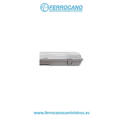 PANTALLA ESTANCA HEPO LED CON TUBO 2X9W 6000K 43484