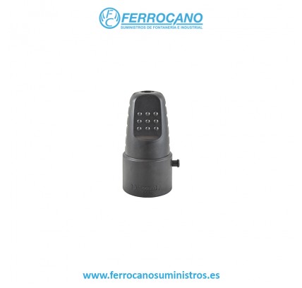 BASE INDUSTRIAL AEREA T.T GOMA EXTRA LARGA 16A NEGRO HEPO 01756